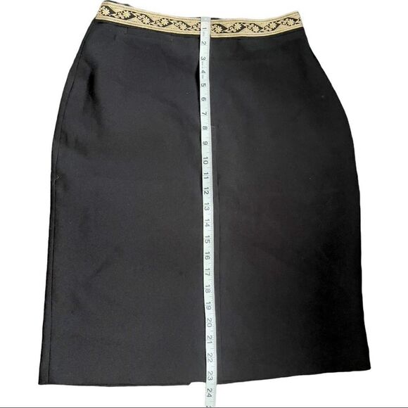 atmosphere Black Front Zipper Pencil Skirt Sz 10 - Picture 9 of 13